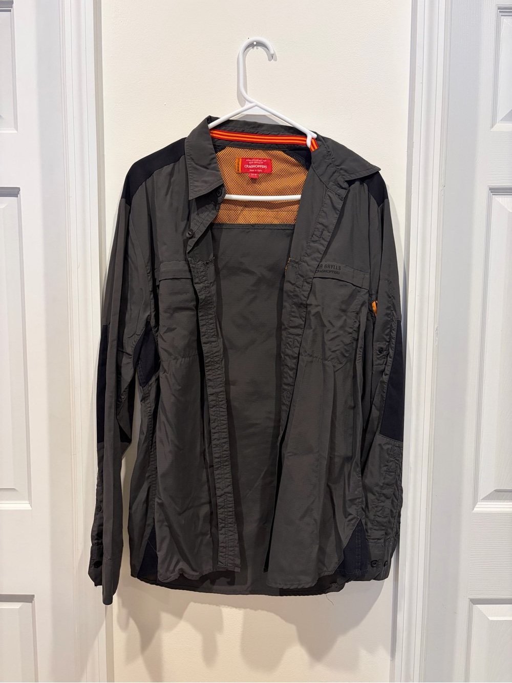 Men's Dark Gray Lightweight Travel Jacket -  Bear Grylls